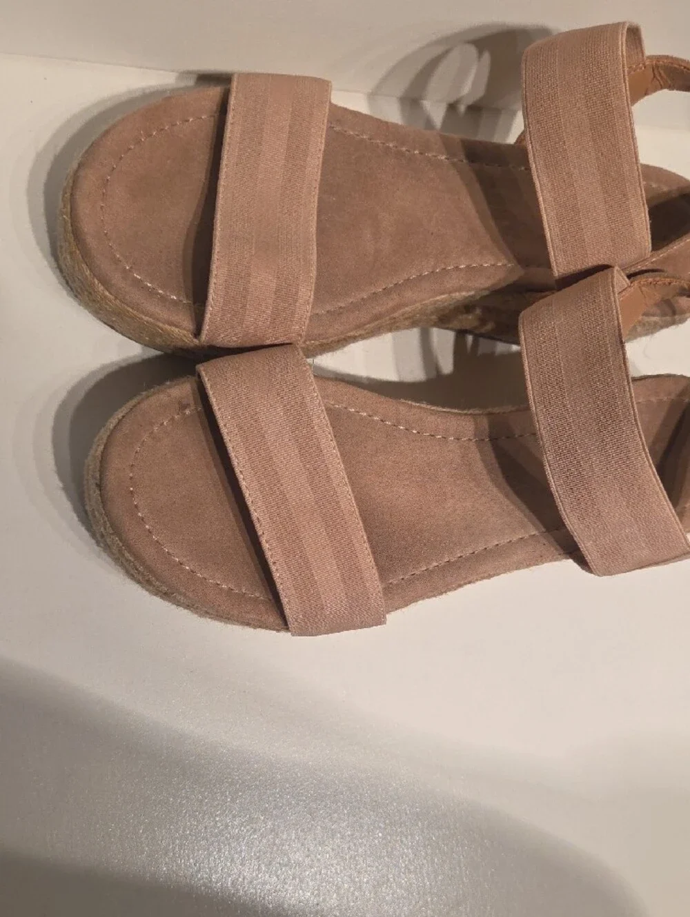 American Eagle Outfitters Taupe Espadrille Platform Sandals